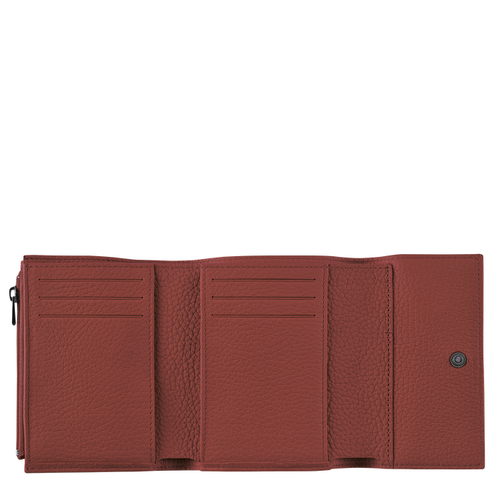 Roseau Essential Brieftasche im Kompaktformat, Ockerbraun