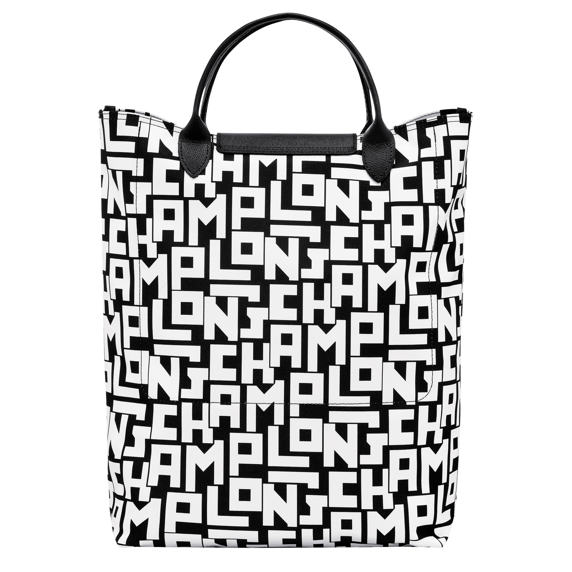 Le Pliage LGP M Tote bag Black/White - Canvas (10168412067