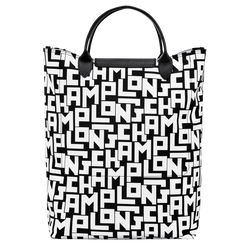 Le Pliage LGP Shopper M, Schwarz/Weiss