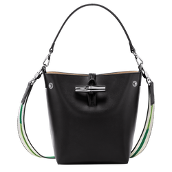 Le Roseau XS Bucket bag , Black - Leather