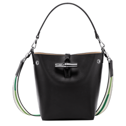 Roseau XS Bucket bag , Black - Leather