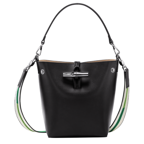 Sac seau XS Le Roseau , Cuir - Noir - Vue 1 de 4