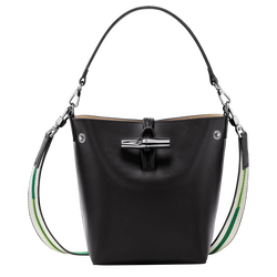 Roseau XS Bucket bag , Black - Leather