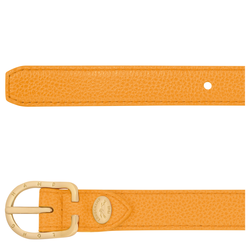 Le Foulonné Ladies' belt , Apricot - Leather  - View 2 of  2