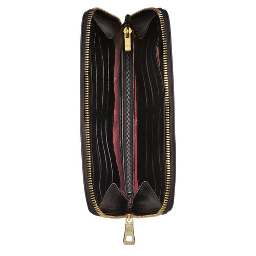 Portefeuille long zippé, D95 Noir/Figue/Kaki Portefeuille long zippé, D95 Noir/Figue/Kaki, hi-res