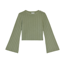 Sweater , Almond Green - Knit