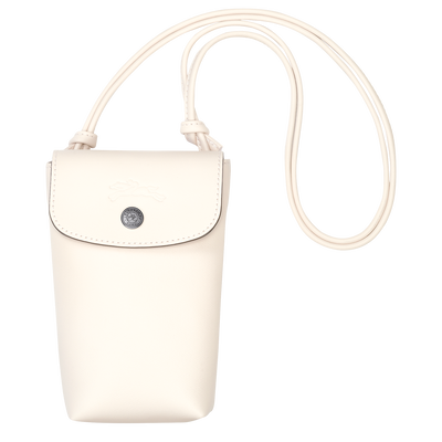 Le Pliage Xtra 裝飾皮革滾邊的手機殼 , 亞麻色 - 皮革