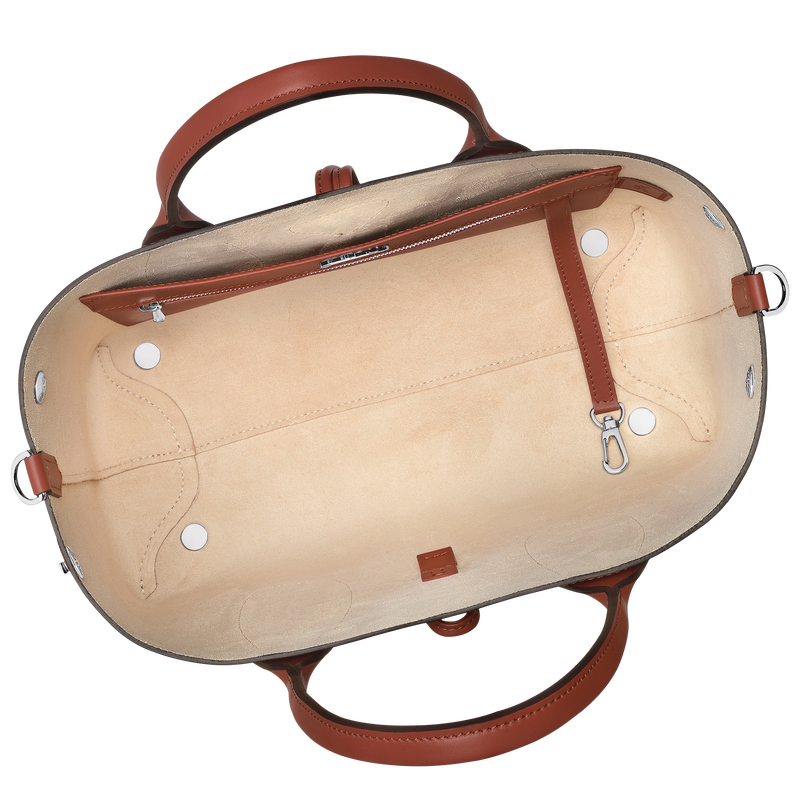 Le Roseau M Handbag , Mahogany - Leather  - View 6 of  6