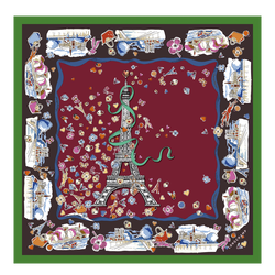 Tour Enchant&eacute;e Silk scarf 50 , Purple - Silk