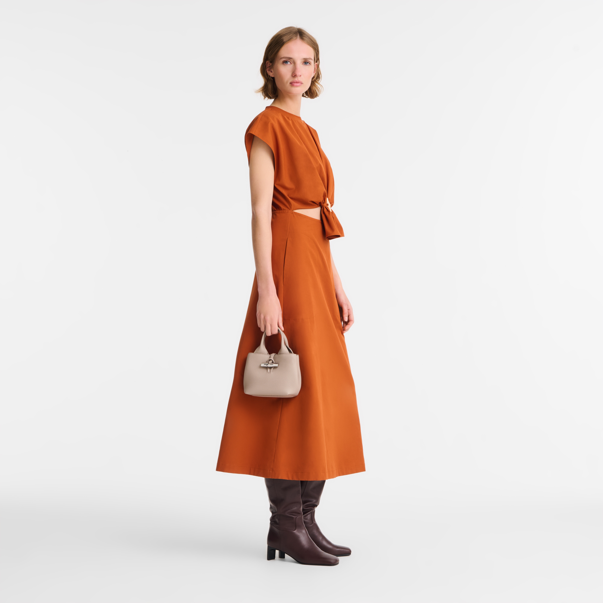 Le Roseau Handbag XS, Clay