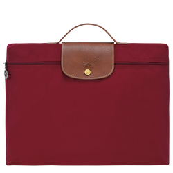 Le Pliage Original S Briefcase , Red - Recycled canvas