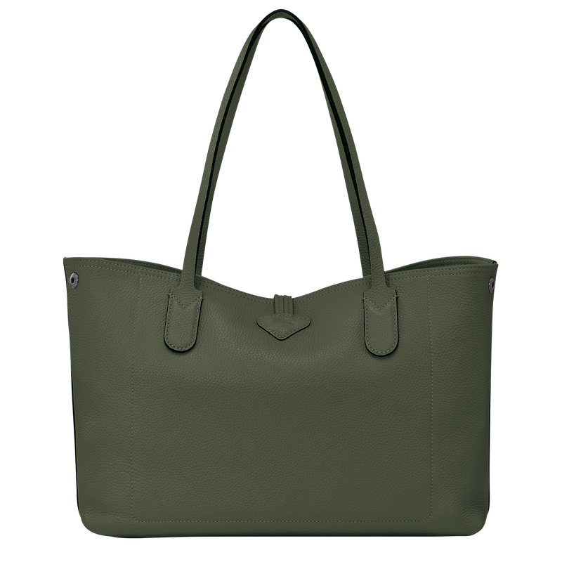 Le Roseau Essential L Tote bag , Khaki - Leather  - View 4 of 5