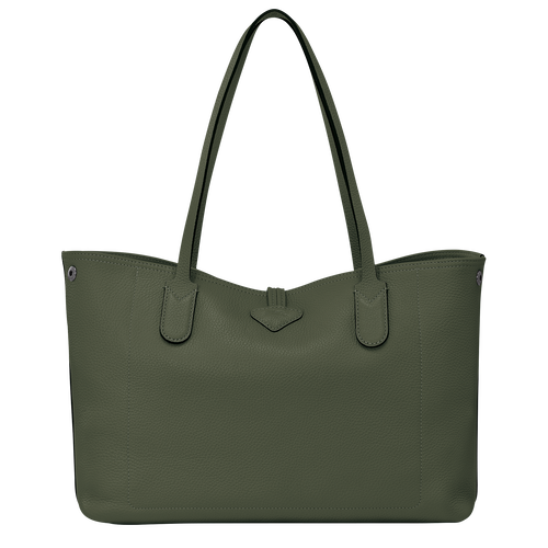 Roseau Essential L Tote bag , Khaki - Leather - View 4 of  5