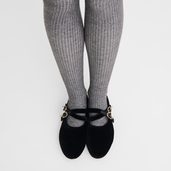 Le Foulonn&eacute; Ballerinas , Black - Leather