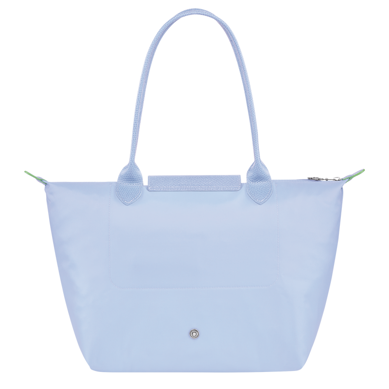 Longchamp Le Pliage Green L Tote Bag Recycled Canvas Sky Blue Women