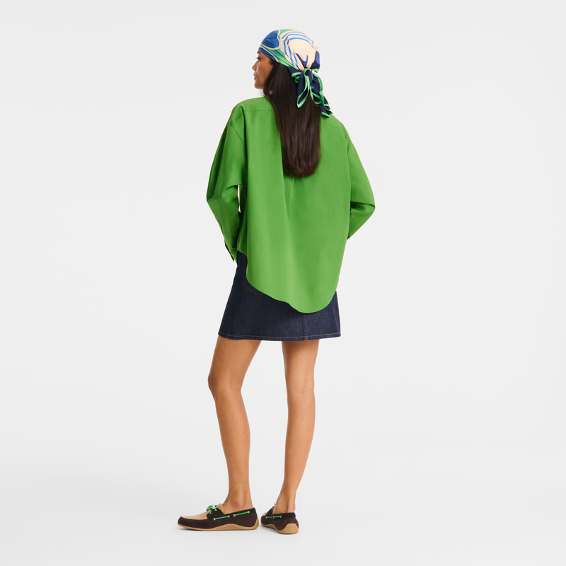 Shirt , Matcha - Cotton poplin  - View 5 of  5