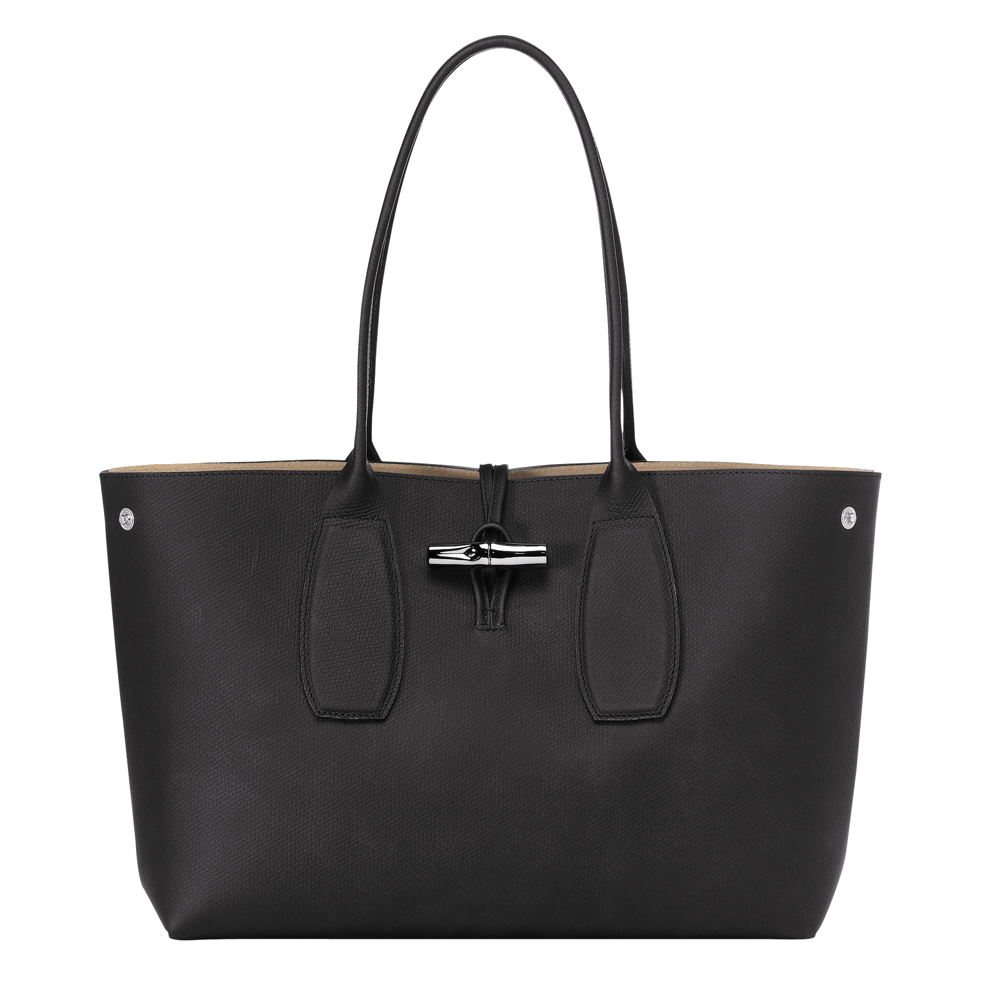 LONGCHAMP ロンシャン レザー トートバッグ ロゾ 黒 A4