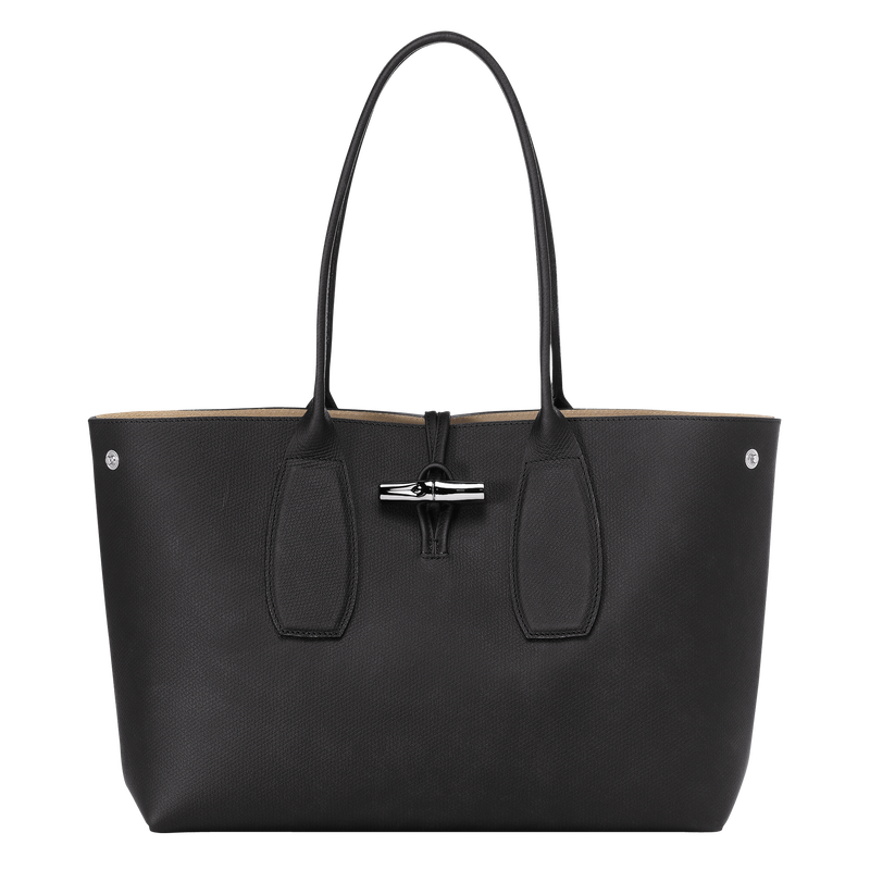 Sac cabas L Roseau , Cuir - Noir  - Vue 5 de 6