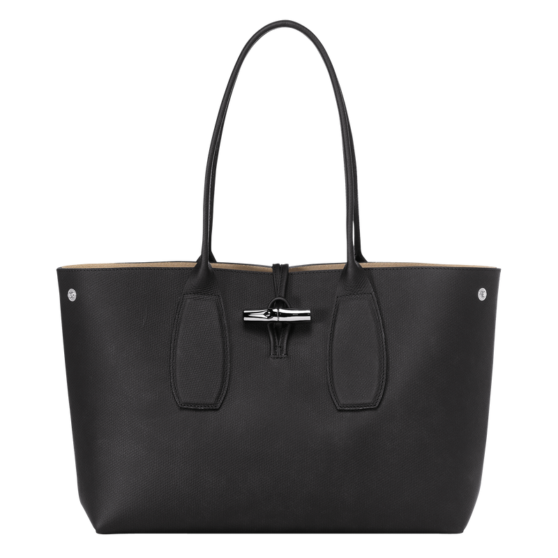 Roseau L Tote bag , Black - Leather  - View 5 of  6