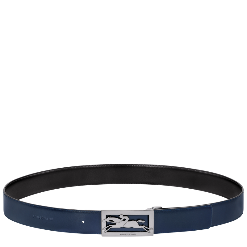 Cintura da uomo Delta Box , Pelle - Nero/Marine  - View 3 of  5