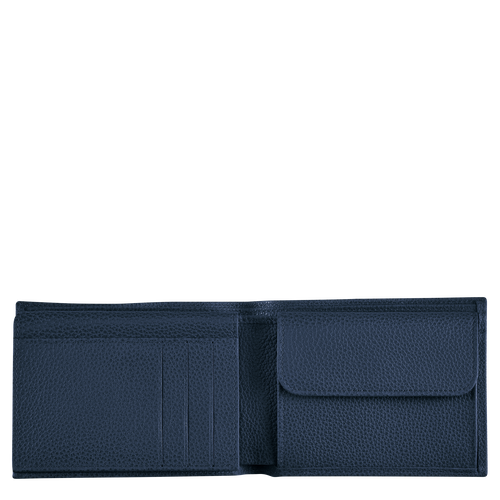 Le Foulonn Wallet Navy Leather Longchamp IE