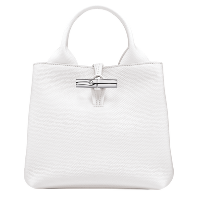 Borsa con manico S Le Roseau , Pelle - Bianco