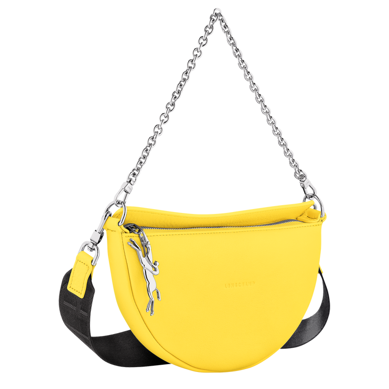 Smile S Crossbody bag , Yellow - Leather  - View 3 of  7