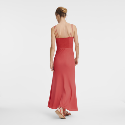 null Robe midi, Fraise