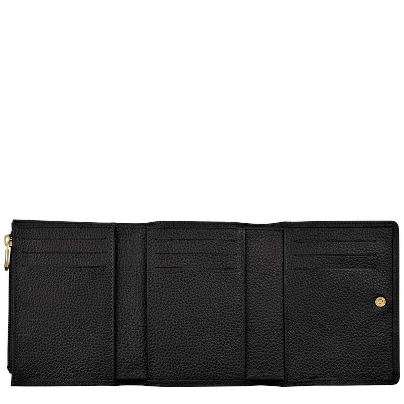 Le Foulonné Wallet , Black - Leather  - View 3 of  4