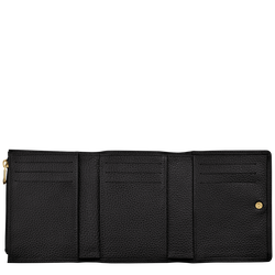 Brieftasche im Kompaktformat Le Foulonné , Leder - Schwarz