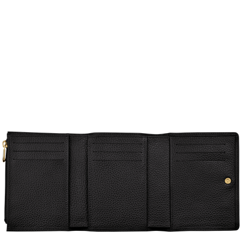 Brieftasche im Kompaktformat Le Foulonné , Leder - Schwarz - Ansicht 2 von 2