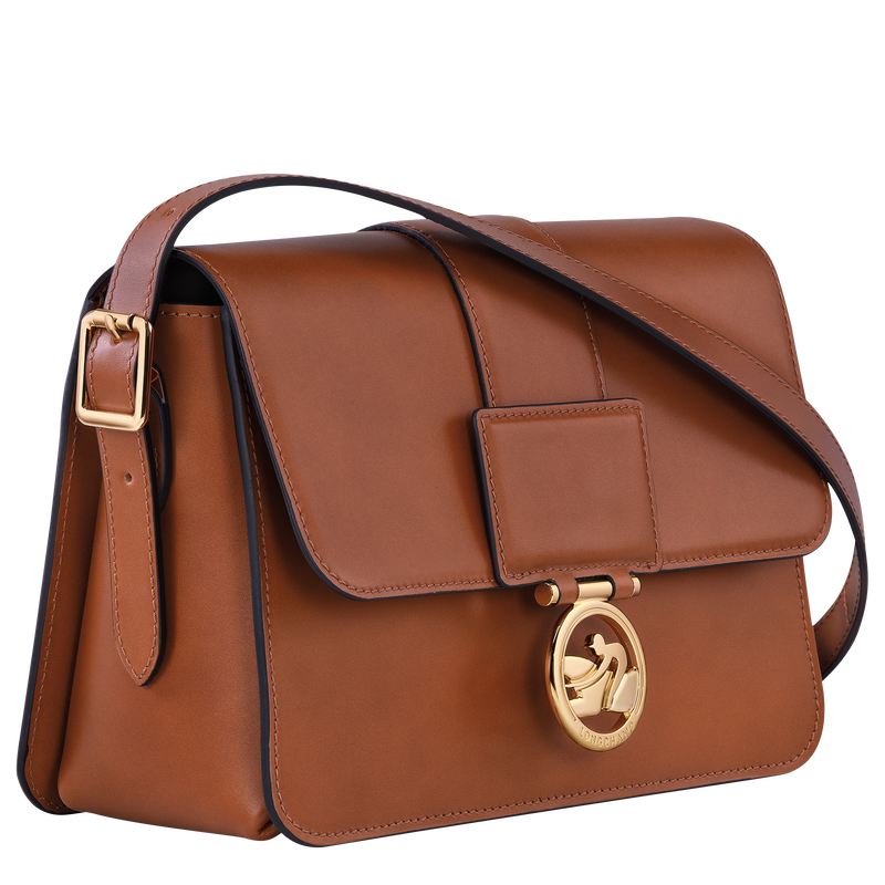 Sac bandoulière M Box-Trot , Cuir - Cognac  - Vue 3 de 6