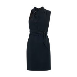 Dress , Black - Fluid crepe