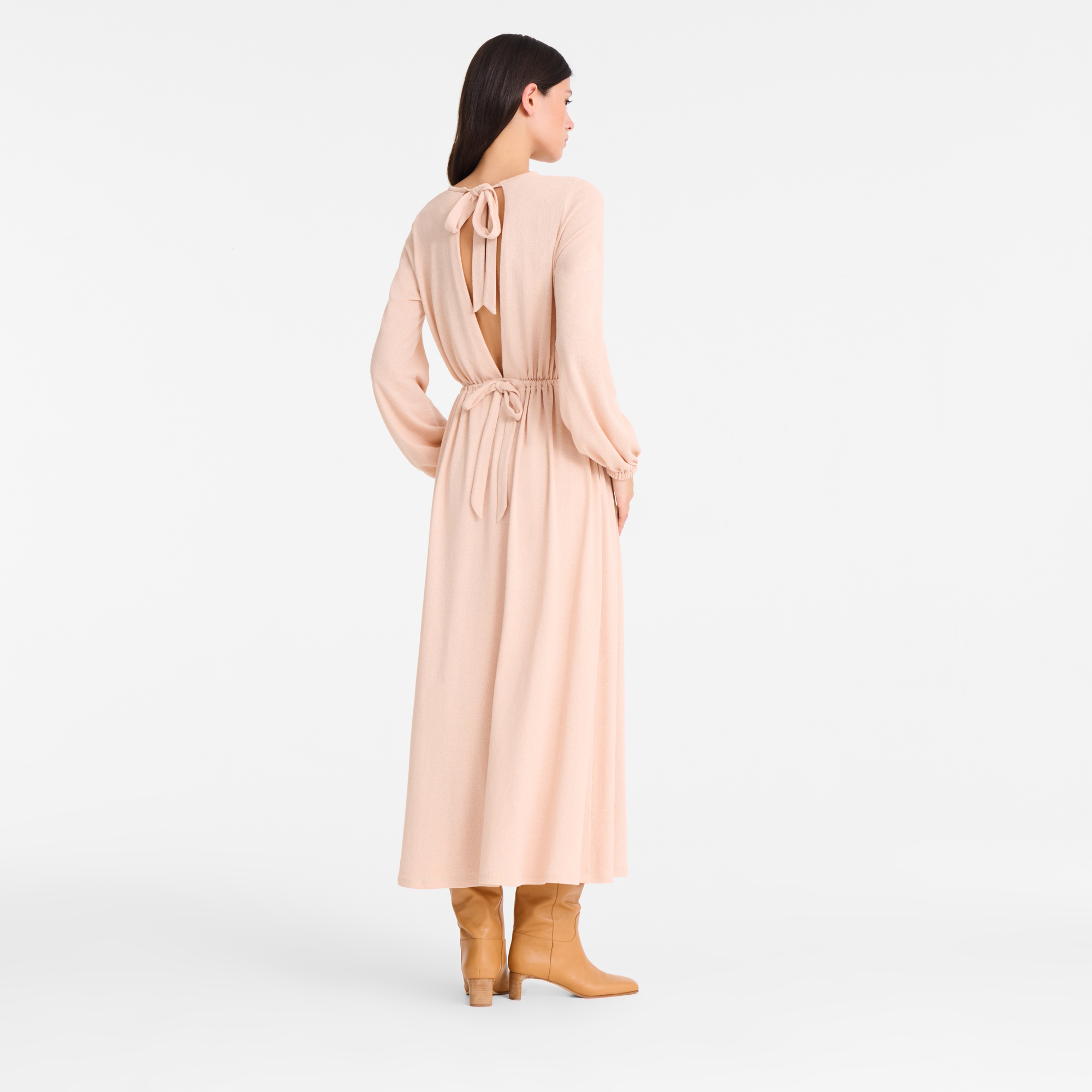 null Vestido largo, Crema