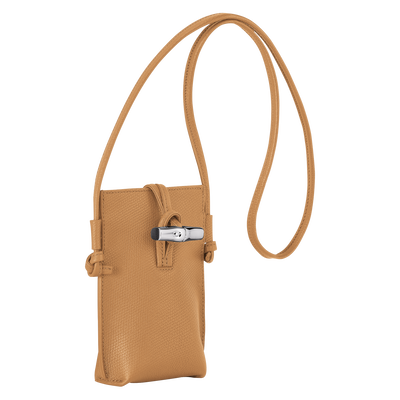 Le Roseau Funda de teléfono con cordón de piel, Nuez