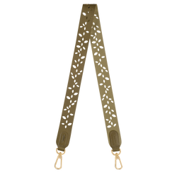 Végétal Shoulder strap , Artichoke - Leather