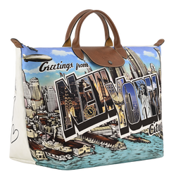 Saco de viagem Longchamp X Jeremy Scott S , Lona - Castanho