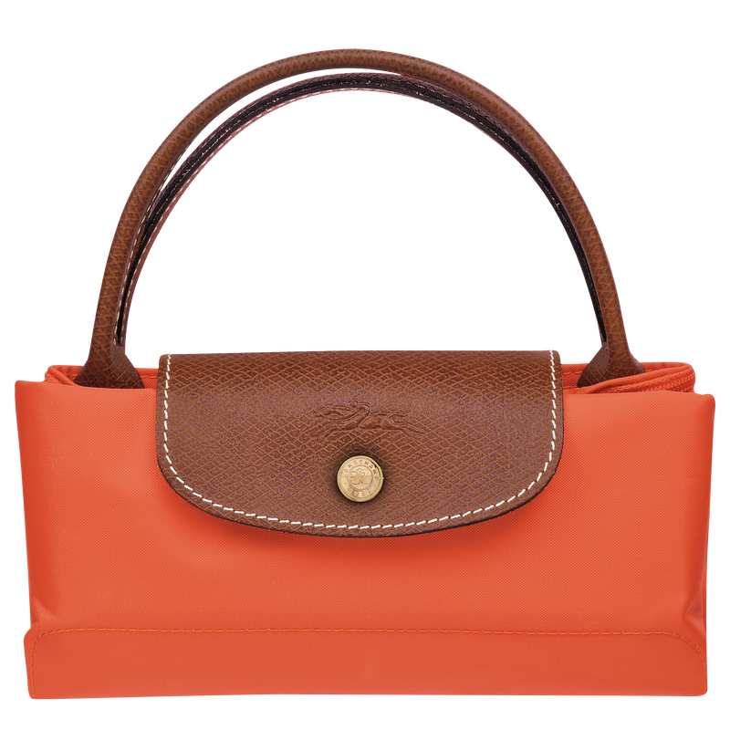 Le Pliage Original Tas met handgreep aan de bovenkant S , Oranje - Gerecycled canvas  - Weergave 7 van  7