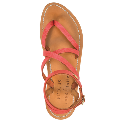 Sandalen Longchamp x K.Jacques , Leder - Erdbeere - Ansicht 4 von 4