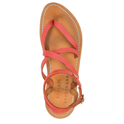 Longchamp x K.Jacques Sandals , Strawberry - Leather - View 4 of  4