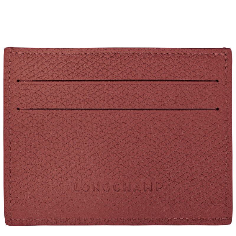 Le Roseau Card holder , Chestnut - Leather  - View 2 of 2