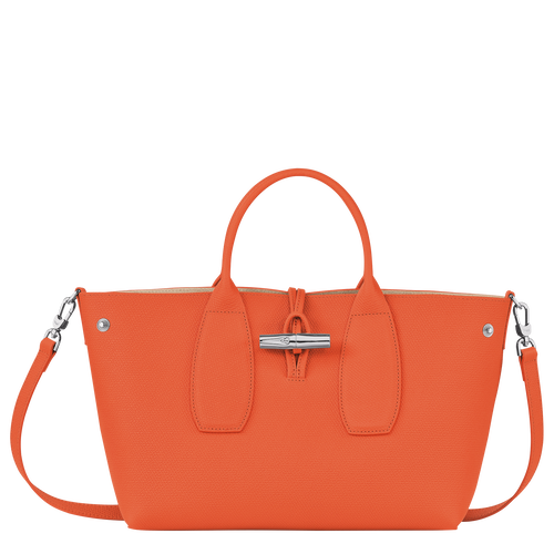 Roseau M Handbag , Orange - Leather - View 5 of  6