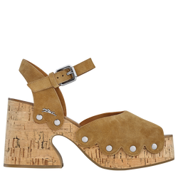 La Cigale Sandals , Walnut - Leather