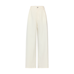 Trousers , Ivory - Crepe