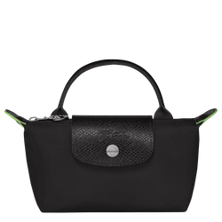 Pochette con manico Le Pliage Green , Tela riciclata - Nero