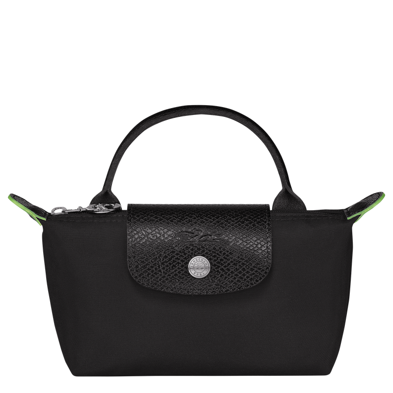Le Pliage Green Pouch with handle Black - Recycled canvas (34175919001) in  2023