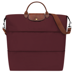 Le Pliage Original Travel bag expandable , Burgundy - Recycled canvas
