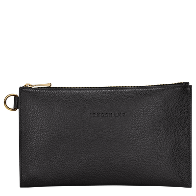 Le Foulonné Pouch , Black - Leather