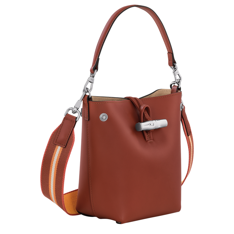 Le Roseau XS Bucket bag , Mahogany - Leather  - View 3 of  5