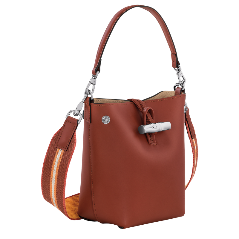Roseau XS Bucket bag , Mahogany - Leather  - View 3 of 5